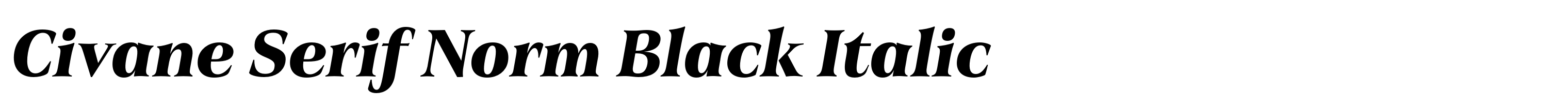 Civane Serif Norm Black Italic